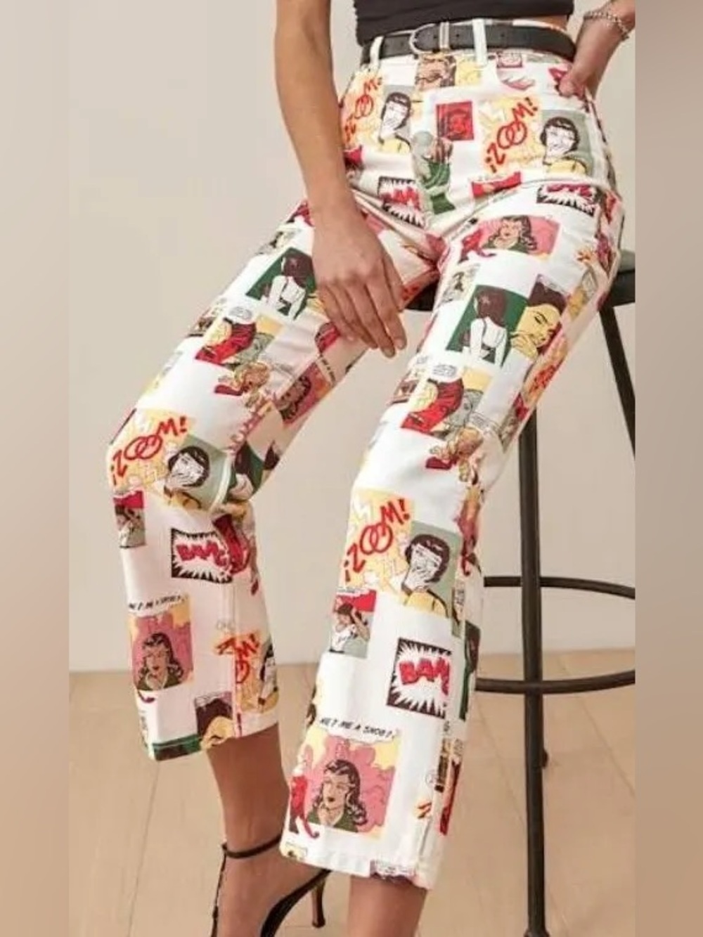 Comic High Rise Straight Long Jeans - Picture 2 of 2